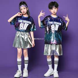 六一儿童街舞架子鼓运动会服装小学生幼儿园班服儿童啦啦队演出服