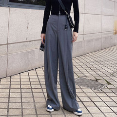 ショッピングモールの2025春と秋の新作婦人服多用途ハイウエストストレートワイドレッグカジュアルパンツズボン