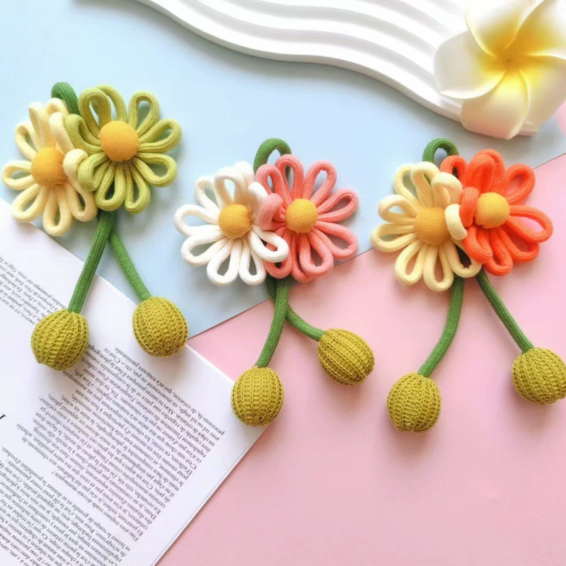 Двойные плетеные подсолнушки шторы крючки аксессуары броши одежда сумка украшения милые цветы булавки аксессуары