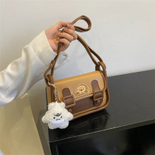 小包包女今年女包新款撞色单肩斜挎包休闲百搭英国剑桥包时尚百搭