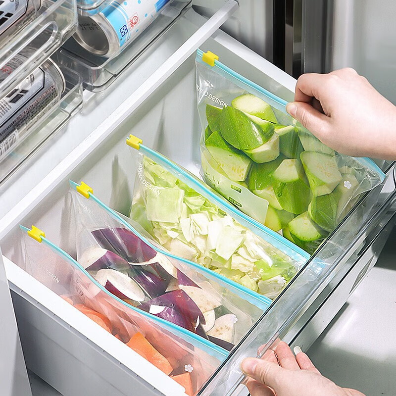 厚みのある鮮度保持袋、家庭用食品グレードのジッパー付き密封袋、冷蔵庫冷蔵ロック鮮度保持袋、キッチン包装袋|undefined