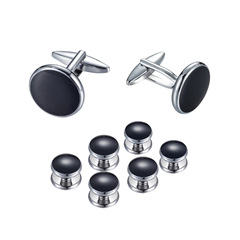 Dali Round Oil Droplet Six-Piece Set French Shirt Tuxedo Cufflinks Cuff Set Tuxedo Studs
