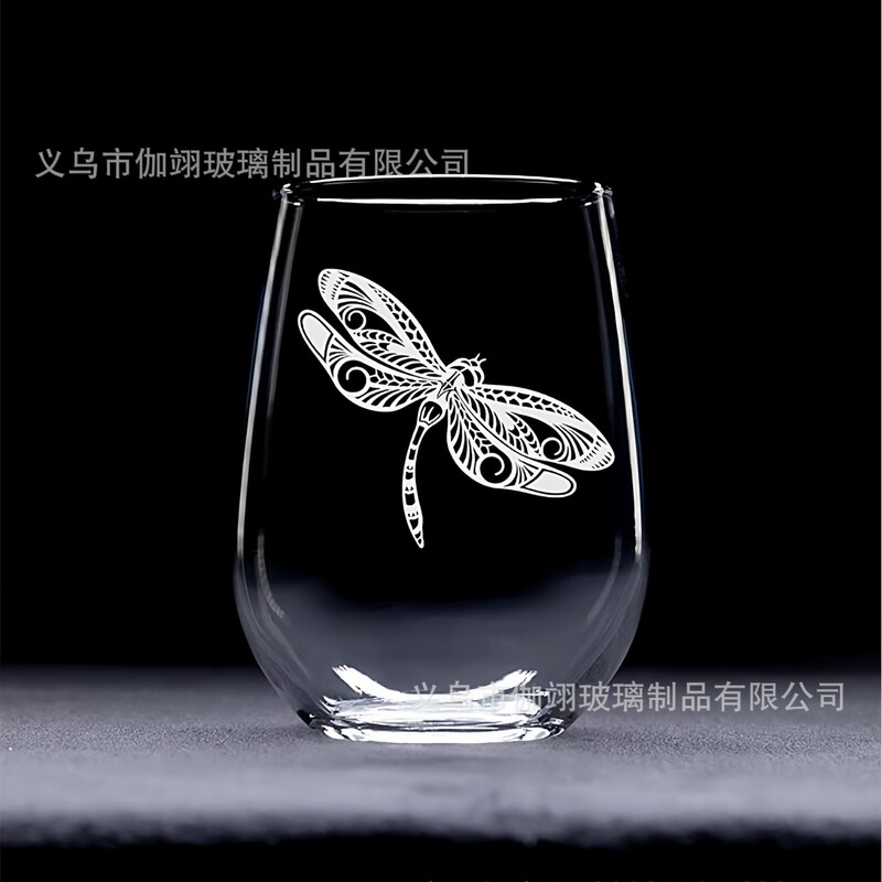 印logo蛋形玻璃杯16oz红酒杯威士忌杯透明水杯 8oz玻璃蛋杯果汁杯|undefined