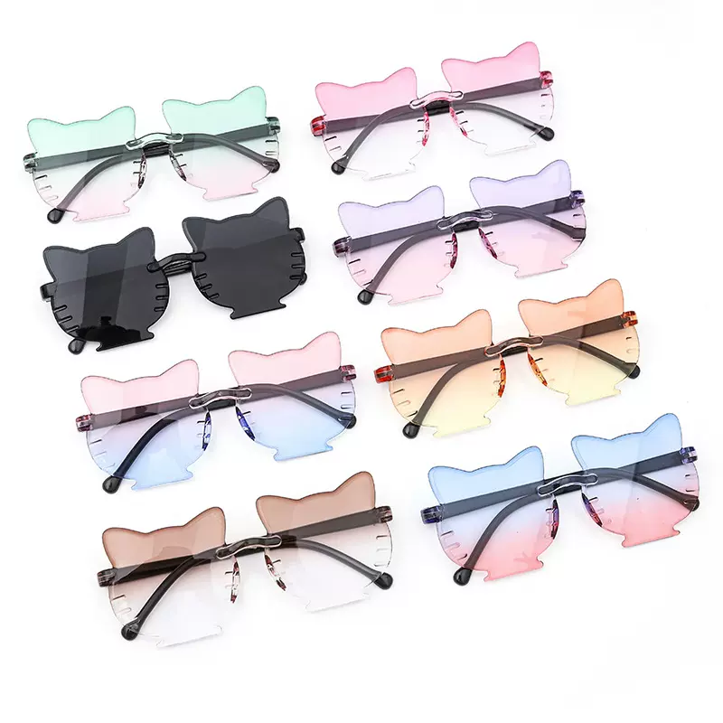 跨境儿童时尚太阳镜男女宝宝可爱个性墨镜潮流网红街拍走秀太阳镜