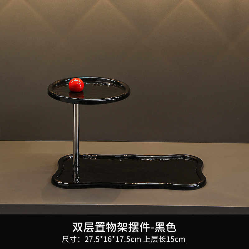 实木玄关化妆品收纳盒桌面梳妆台置物架香水口红高级护肤品首饰盒|undefined