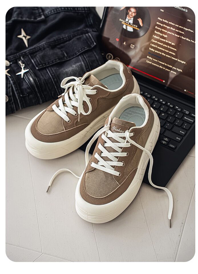 Giày sneaker nam cổ thấp đế dày tăng chiều cao, chống trượt, chống mài mòn, phong cách thể thao casual — AA 01m Hạnh nhân, AA 01m cà phê, AA 01m Đen chi tiết 15