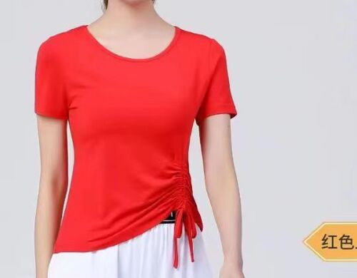 Square dance clothing short-sleeved tops Latin clothing modal