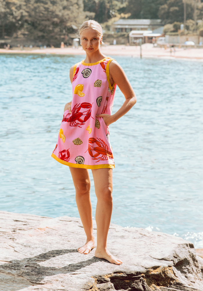 Mid Waist Waist Line Holiday, Daily Occasion Wholesale Women's Casual Marine Style Streetwear Conch Shell Holiday Daily Round Neck Sleeveless A- Line Skirt