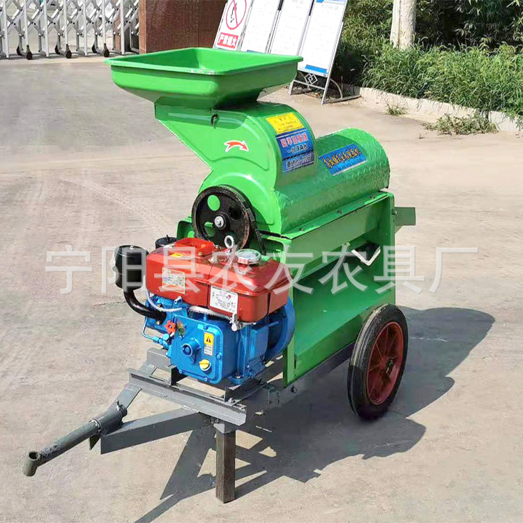 内蒙古电动柴油玉米脱粒机 四轴苞米打粒机 玉米脱粒机包谷打粒机