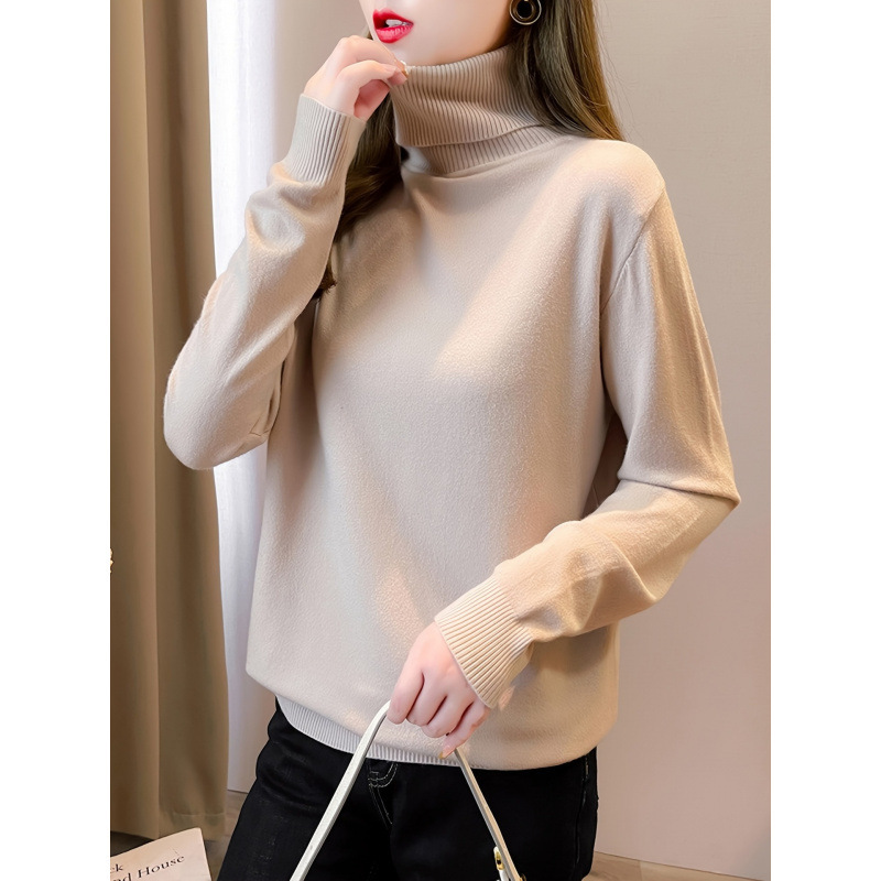 2026 Cross-Border New European and American Simple Pure Color Round Neck Knitted Sweater Elegant Long Cross-Border Dropshipping 2026 Cross-Border New European and American Simple Pure Color Round Neck Knitted Sweater Elegant Long Cross-Border Dropshipping