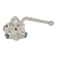 不锈钢316BKH三通外螺纹球阀高压球阀三通球阀开关耐压31.5-50MPa