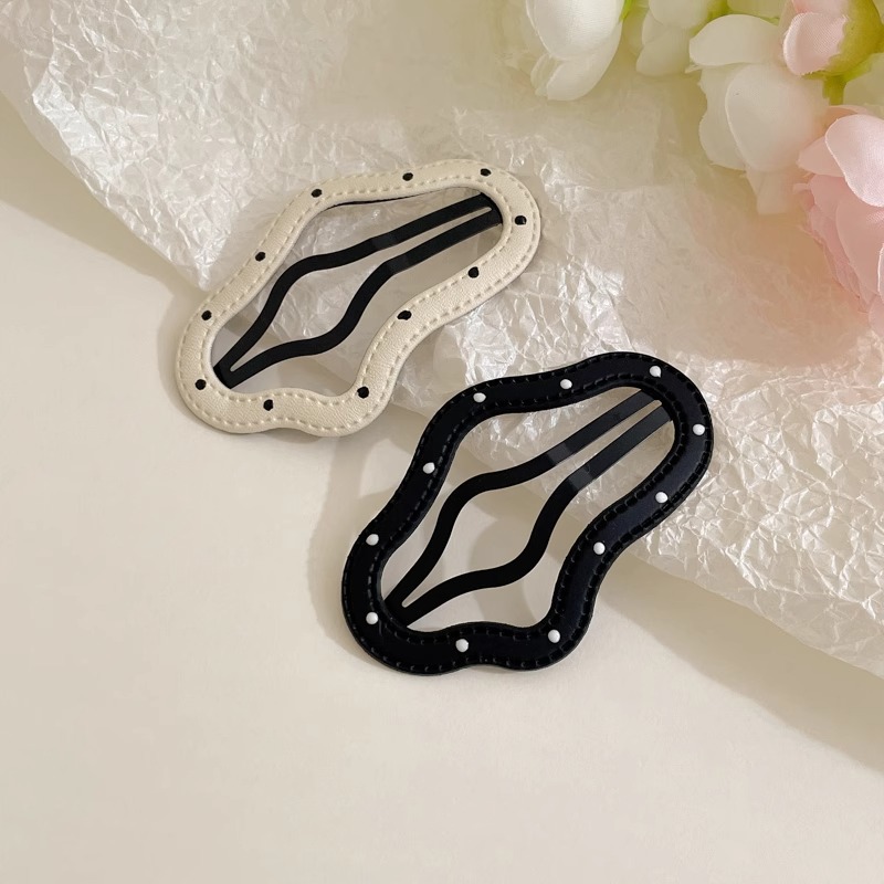 Temperamento lunares estrella nube horquilla clip lateral frente femenina flequillo lateral clip tocado parte posterior de la cabeza clip bb de cabello roto