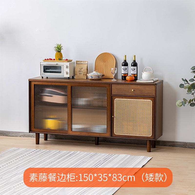 Armario de estilo japonés armario aparador bajo gabinete armario pared simple gabinete de té de madera maciza sala de estar vestuario gabinete de almacenamiento