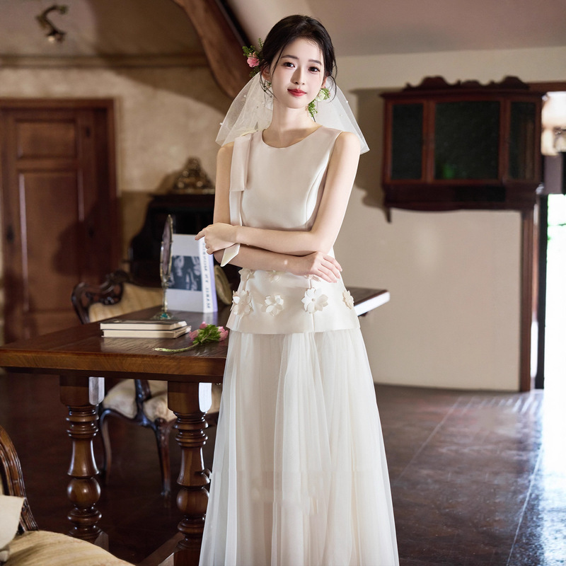 Evening Dress 2026 New Style for Marriage Registration, Engagement Dress, Niche New Chinese Style Suit, Graduation Adult Dress Evening Dress 2026 New Style for Marriage Registration, Engagement Dress, Niche New Chinese Style Suit, Graduation Adult Dress