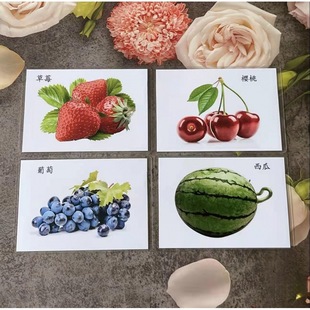 A Complete Set of Junior High School Cognitive Cards, Matching Mental Language Teaching Aids, Autism Developmental Delay Fruit and Vegetable Cards