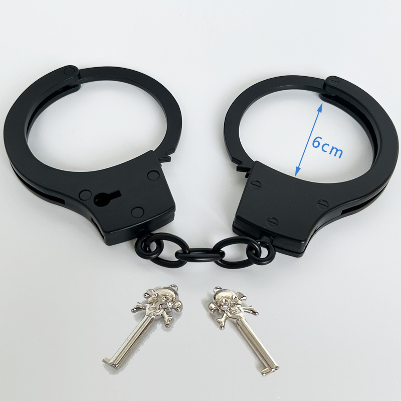 Juguetes esposas guión sala de asesinatos accesorios pulsadas de acero inoxidable pareja esposas de hierro aleación engrosada esposas de pies bloqueados niños