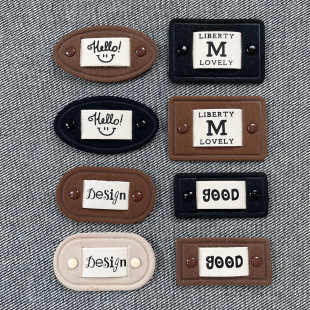 2024 new combination double leather standard double rivet sewing hat shoes clothing accessories decorative standard men's fashion brand