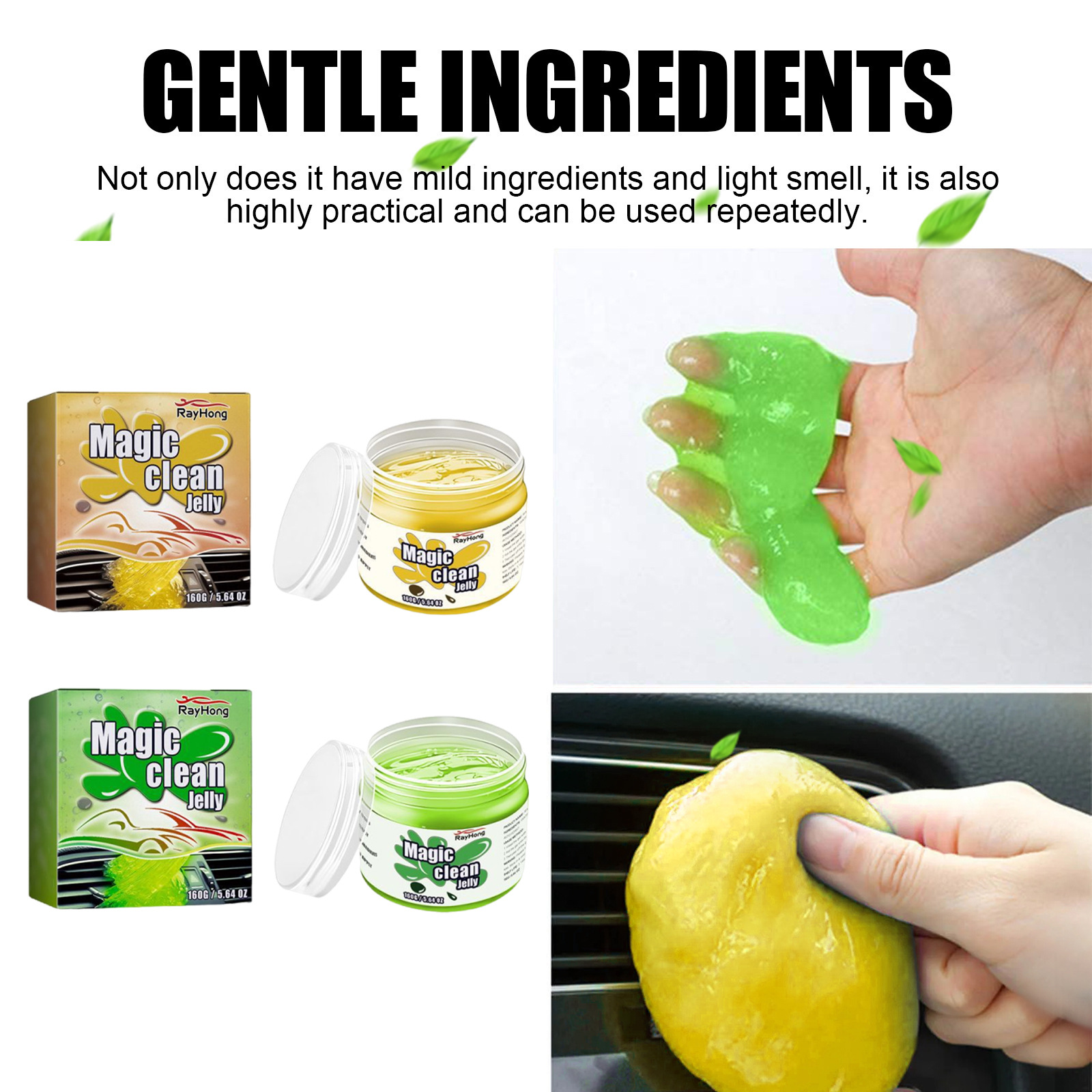 Car Cleaning Gel Car Interior Seats Water free Renovation Cleaning Portable Decontamination Artifact_voghion.com