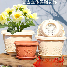 爱丽丝花盆中钵加仑植物控根创意绿萝多肉兰花塑料树脂爱丽思盆