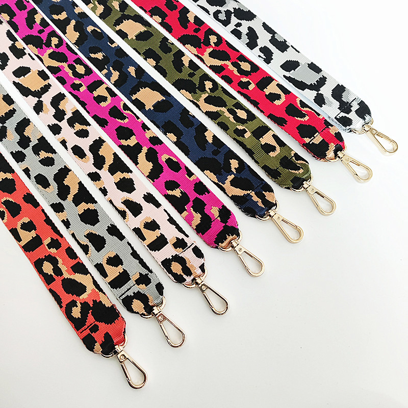 New Color Leopard Print Wide Shoulder Strap Unadjustable One-shoulder Crossboby Bag Long Strap Handbag Strap Accessory Strap display picture 2