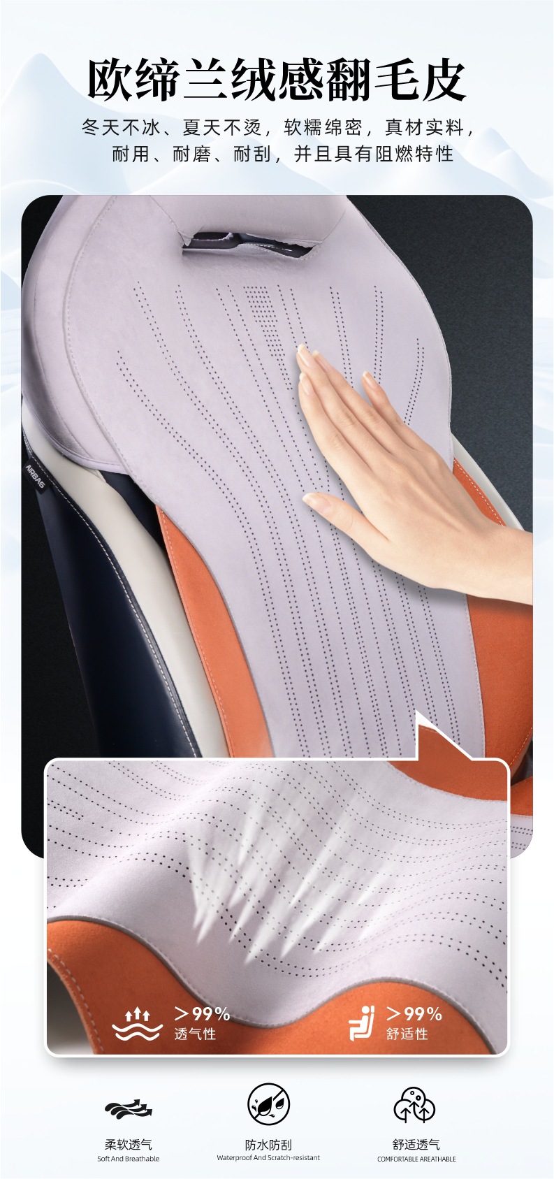 Byd Qin Plus Seat Cover/Semi-Suede Plusev/Dmi Seat Cover Full Surround Anti-Slip