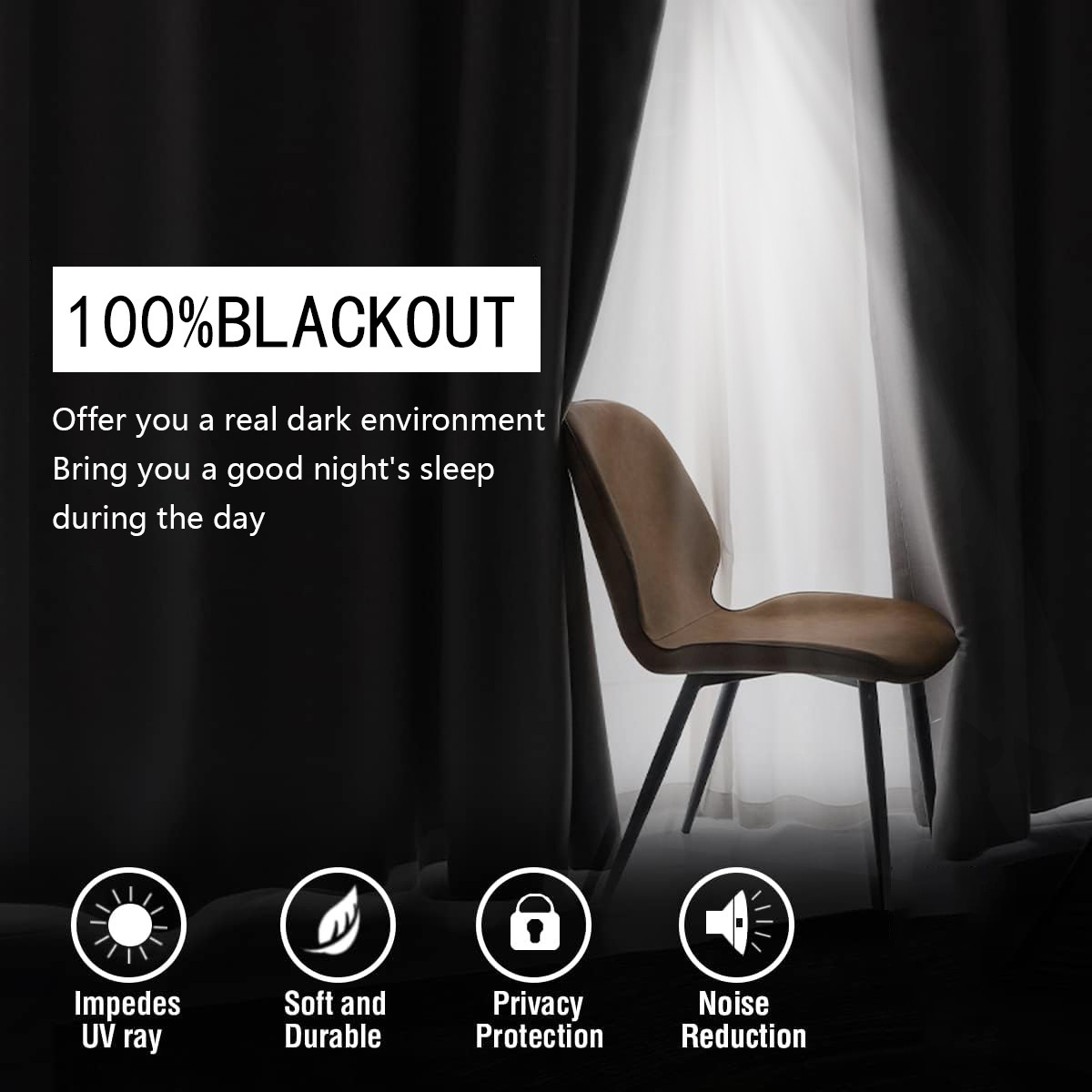 100% apagón cortina de sombreado completa protección solar sombrilla cortina de color sólido comercio exterior cortinas transfronterizas