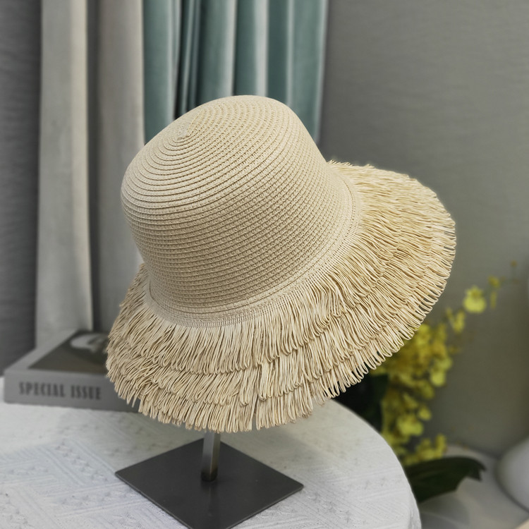 Solid Color Pattern Women's Simple Style Classic Style Solid Color Flat Eaves Straw Hat
