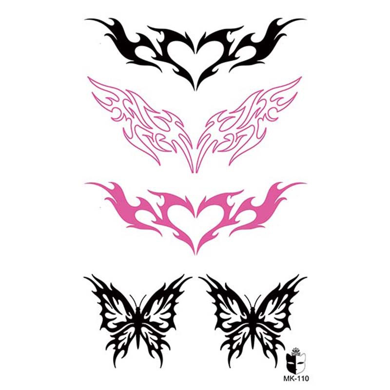 Animal blanco y negro desechable pegatinas de tatuaje belleza pegatinas de tatuaje moda estética patrón de personalidad dama pegatinas de tatuaje