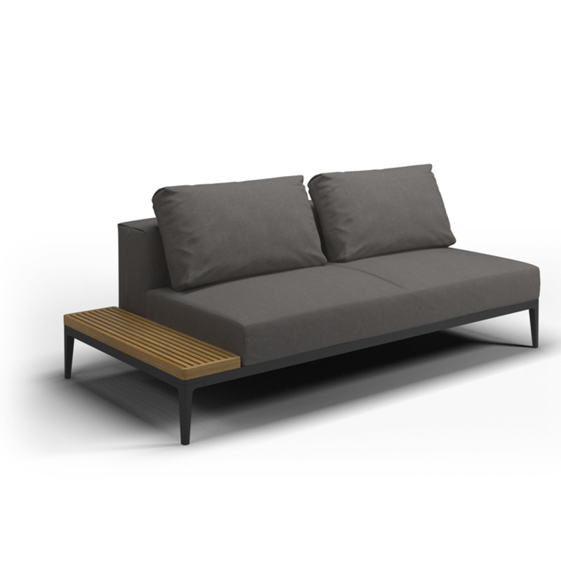 Muebles de exterior al aire libre combinación de sofá de ocio al aire libre patio balcón villa jardín madera maciza combinación de sofá de esquina