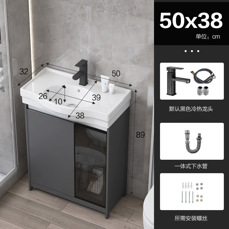 Puerta de vidrio tipo piso espacio gabinete de baño de aluminio balcón gabinete lavabo vertical pequeño tipo lavabo piscina