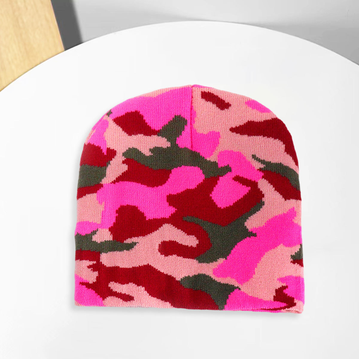 Hüte Camouflage-Strickmützen Strickmützen für Männer und Frauen Modische Herbst- und Wintermützen zum Warmhalten_voghion.com