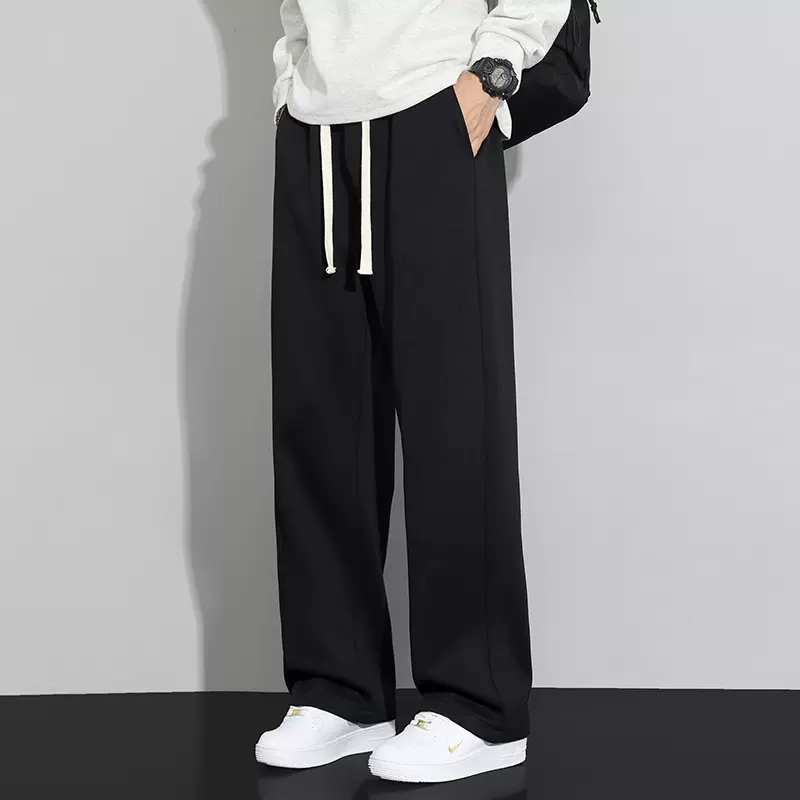 弯刀裤子男款秋季直筒裤宽松休闲裤男士2025新款百搭运动裤男