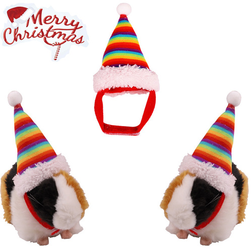 Dutch rabbit, dragon cat, hedgehog, pet, hat, small pet cute Christmas hat, funny transformation costume