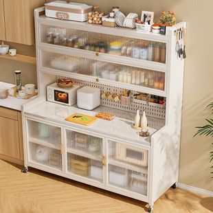 Multifunctional integrated wall-mounted cabinet rock slab combination cabinet kitchen storage cabinet hole net storage cabinet bowl cabinet