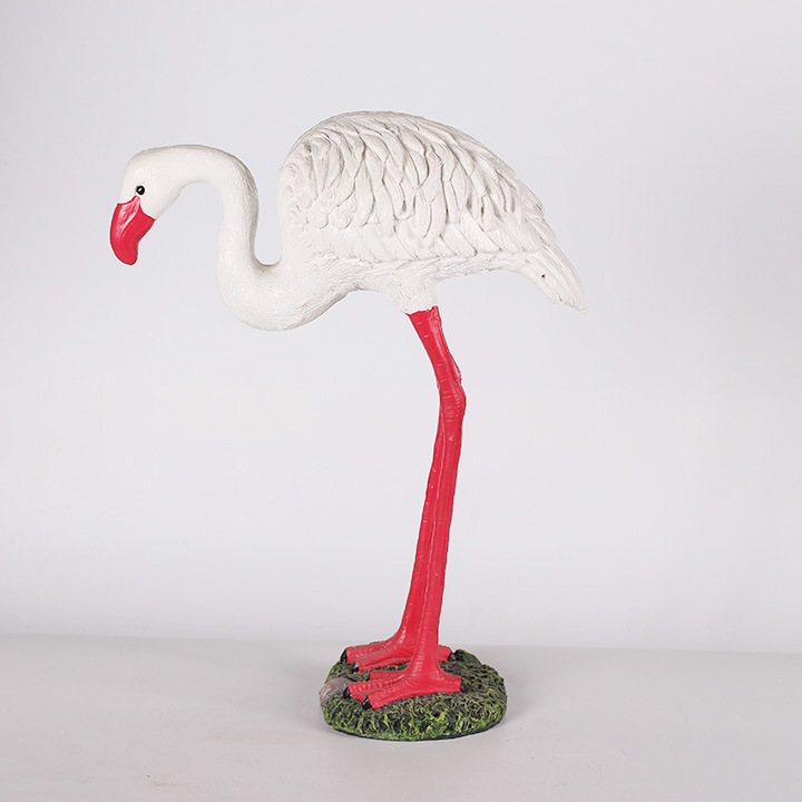 Simulated Resin Sculpture Flamingo Animal Sculpture Flamingo Decoration Indoor and Outdoor Beautiful Manufacturer Customization