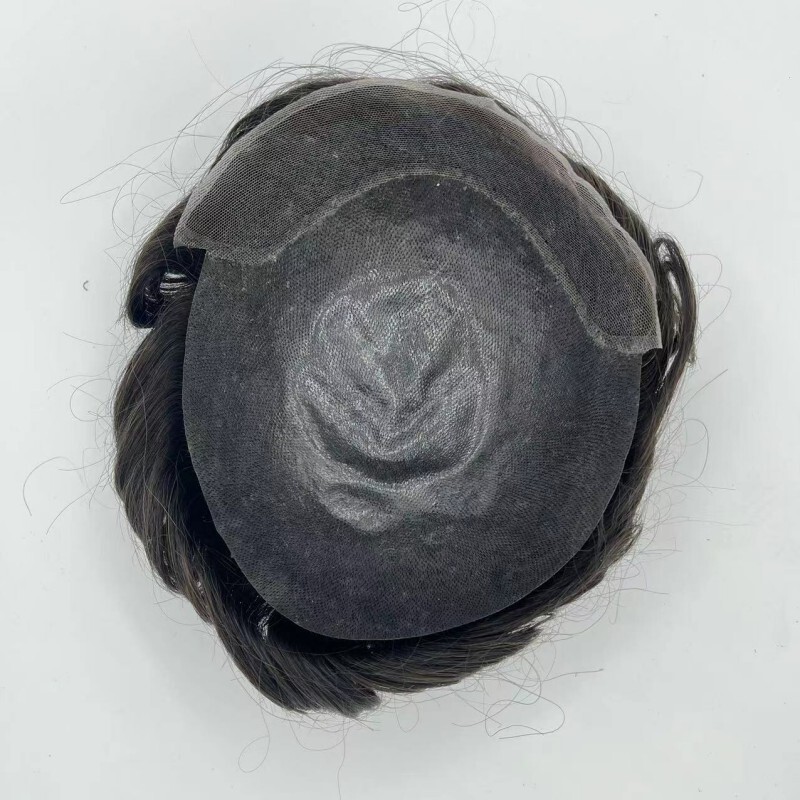 Swiss net invisible front lace lace v needle Bio men's hair block foreign trade selling a generation of hair