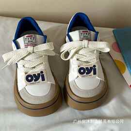 原创小众韩版大头帆布鞋女2025春季新款学生板鞋子厚底百搭小白鞋