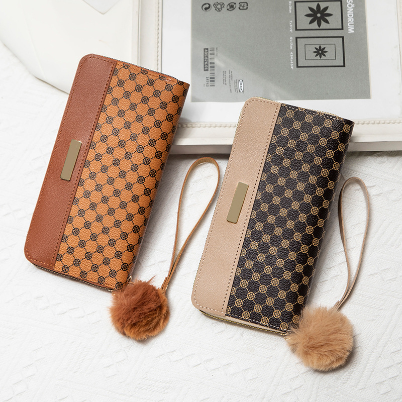 2025 spring new printed clutch texture long coin purse fashion cross-border women's bag ladies wallet wholesale
