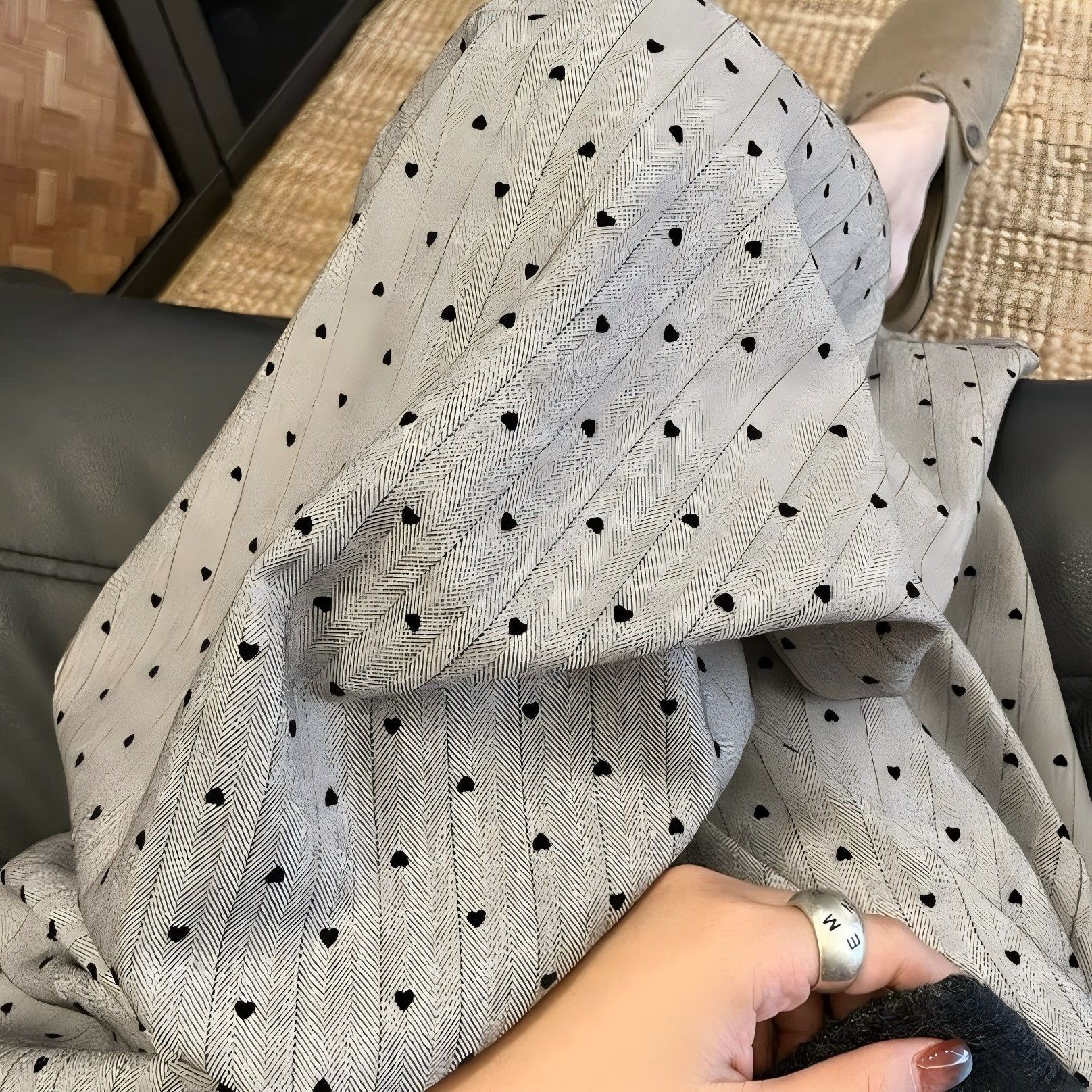 Pantalones de pijama de seda de algodón Pantalones de pierna ancha de seda de algodón fino para mujer