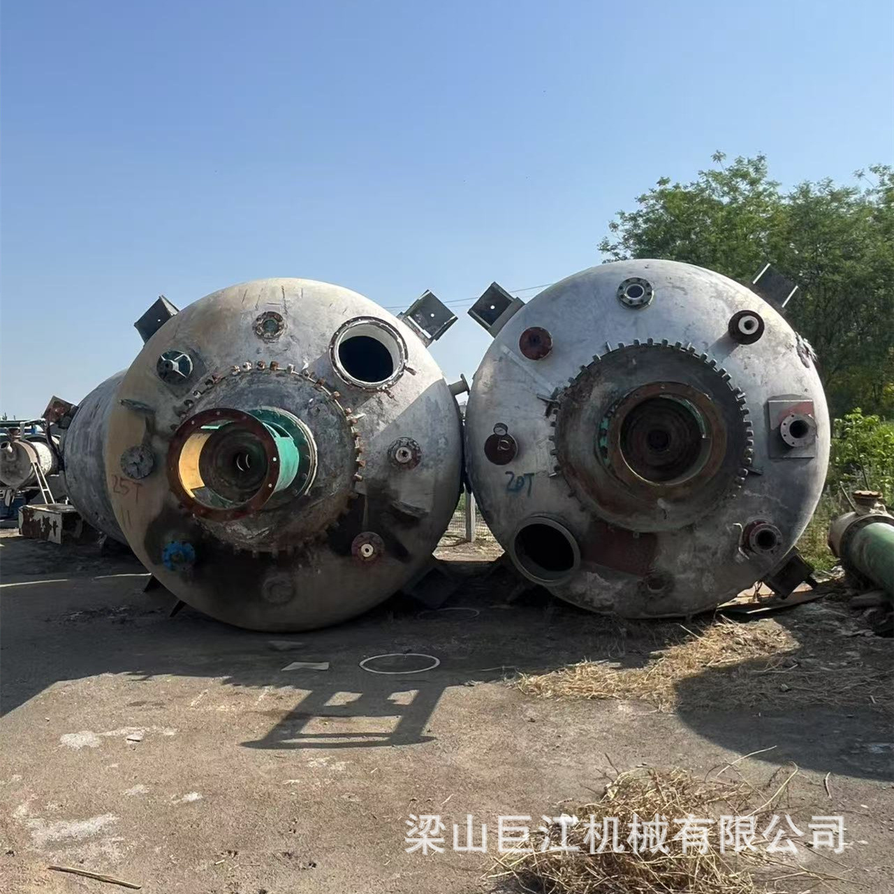 出售二手不锈钢反应釜 外盘管加热搅拌罐 高压反应罐 钛材反应釜