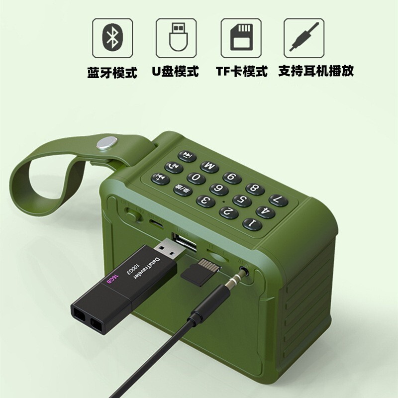 小覇王w28携帯型老年カードuディスクプレーヤーは身につけて本を評価する機のbluetoothの小さい音響の芝居機を聞きます。|undefined