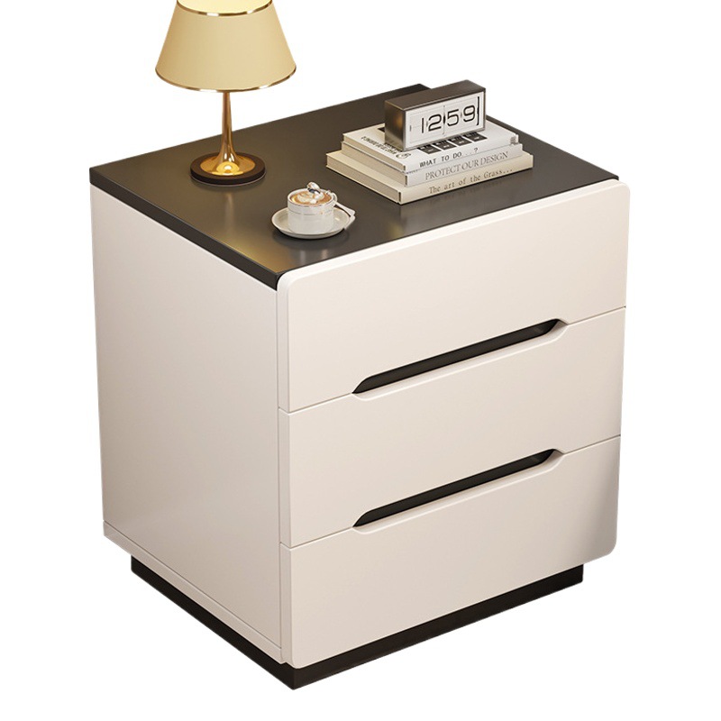 Mesa de cabecera nórdica simple de almacenamiento multicapa de cabecera de lujo ligero multifuncional con cajón armario de cabecera pequeño gabinete de cabecera