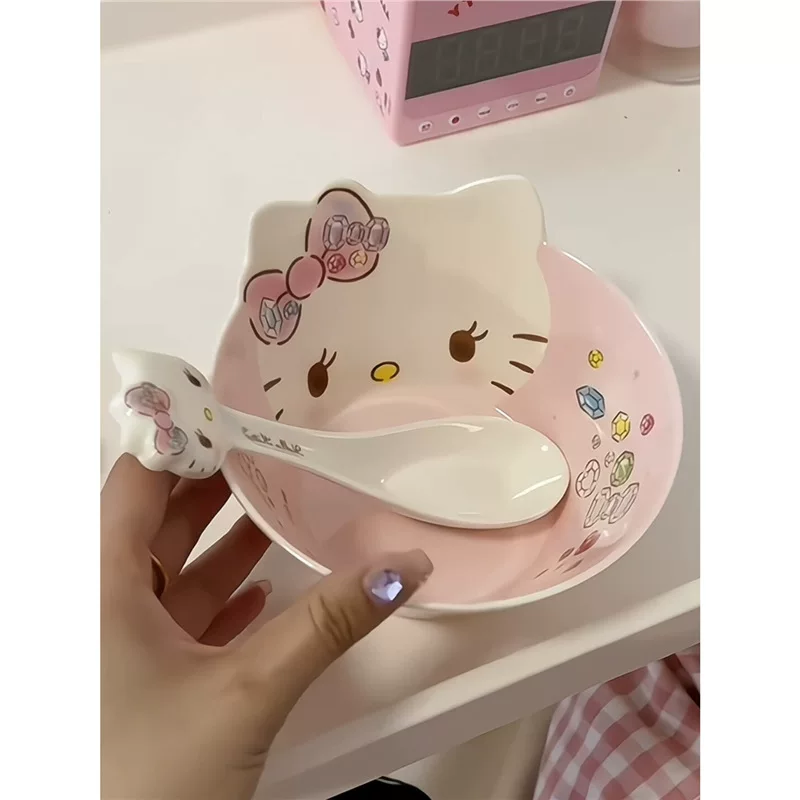 Hello Kitty, hello kitty, sanrio, spoon, tableware for food, children's dinner plate