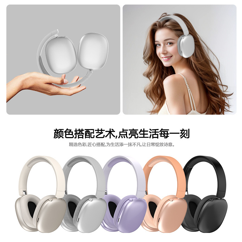 2025年の新しい真のワイヤレスヘッドマウントBluetoothヘッドセット、長時間装着しても痛くない、超長バッテリー寿命、音楽ヘッドセット、国境を越えた工場|undefined