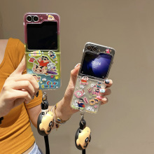 ins韩风闪粉卡通适用三星Z Flip7折叠屏手机壳Z Flip5/6保护壳女