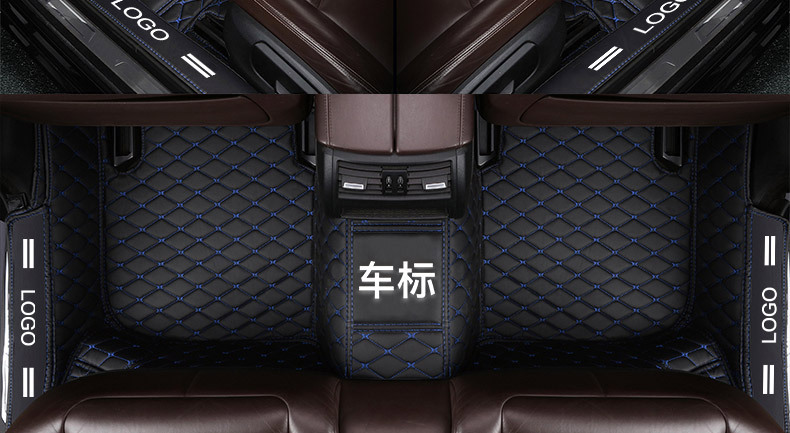 Fully enclosed car foot mat environmentally friendly material non-slip wear-resistant double-layer bag door side special car pedal mat