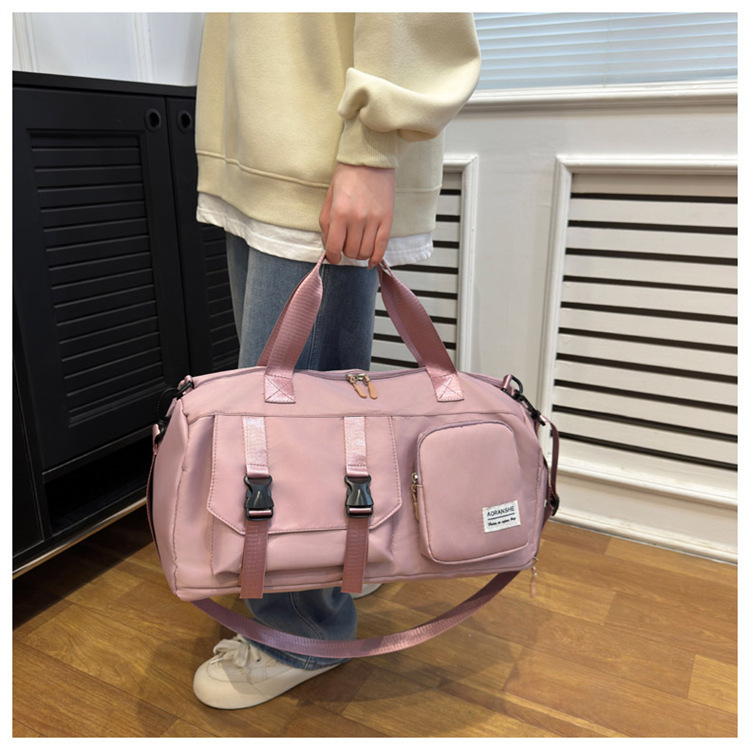 Travel bag Premium sense women's large-capacity sports bag Fitness bag Luggage bag Water-proof shoulder bag_voghion.com