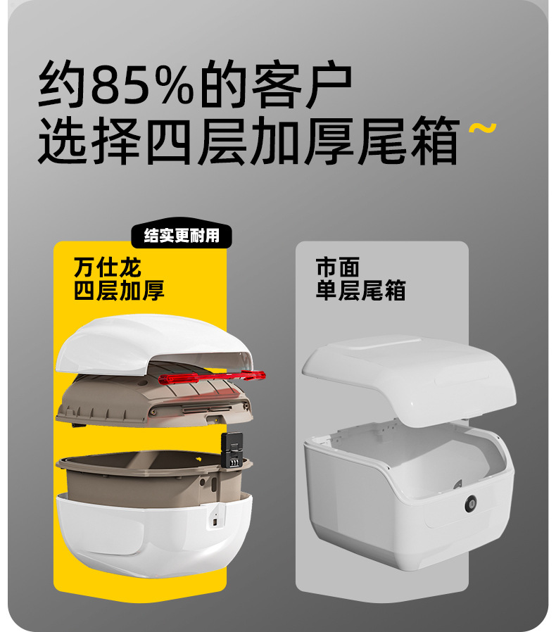 Cross-Border Popular Electric Vehicle Trunk, Universal Thickened Large Trunk for Electric Bikes and Scooters