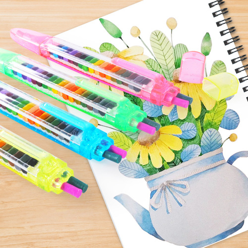 Cross-border creative rainbow pens, coloring brushes, children's diy color pen set, art graffiti, 20-color painting crayons