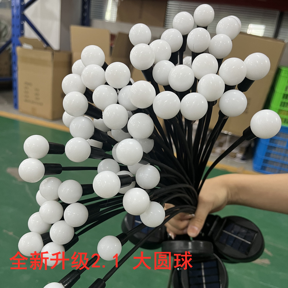 Cross-border outdoor waterproof LED solar firefly ground lamp courtyard lawn lamp garden atmosphere decoration landscape